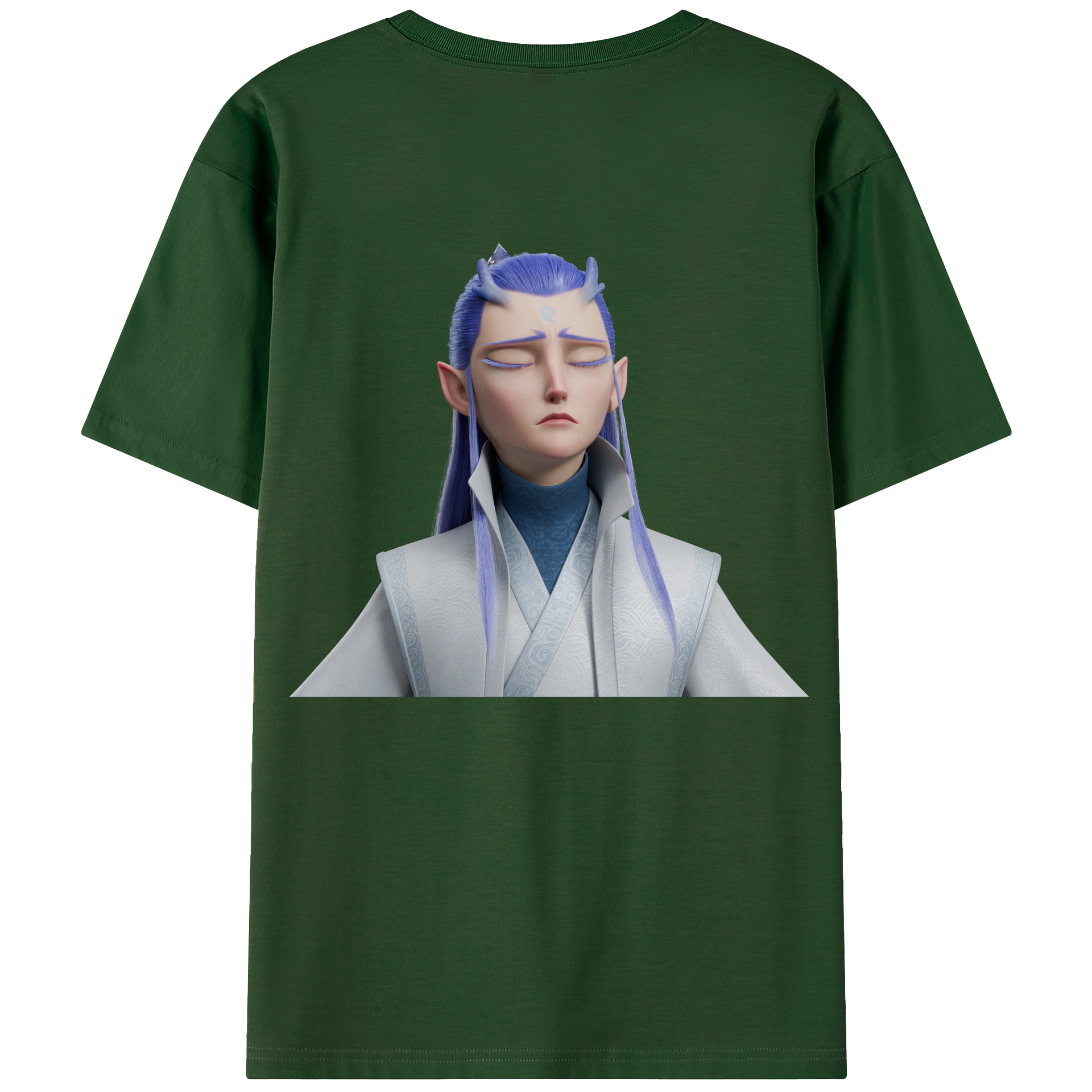 （画像用） Ne Zha 2 ナタ 魔童の大暴れ 綿100％半袖Tシャツ（背面プリント）